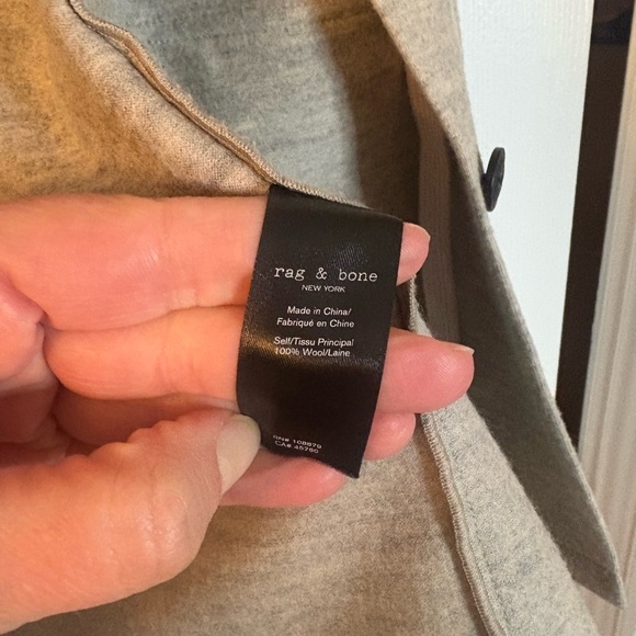 🌹Rag & Bone Jacket Ohara Wool Knit Field in Grey, Small - Picture 5 of 7